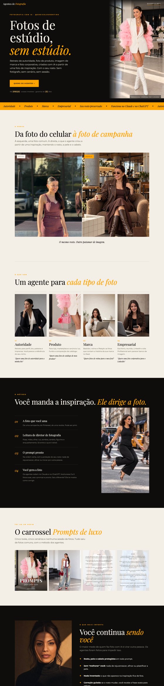 Página de vendas criada com o IA EDITOR